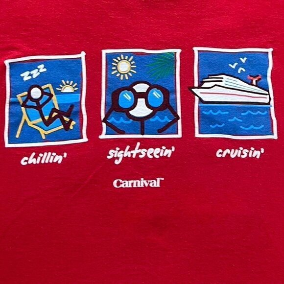 VIntage (Y2K) Carnival Cruise Tourist Shirt - Picture 3 of 5